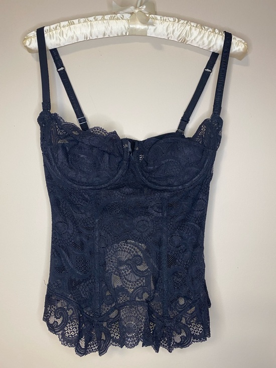 Vintage Victoria's Secret Black Lace Corset Bustier - Picture 2 of 10